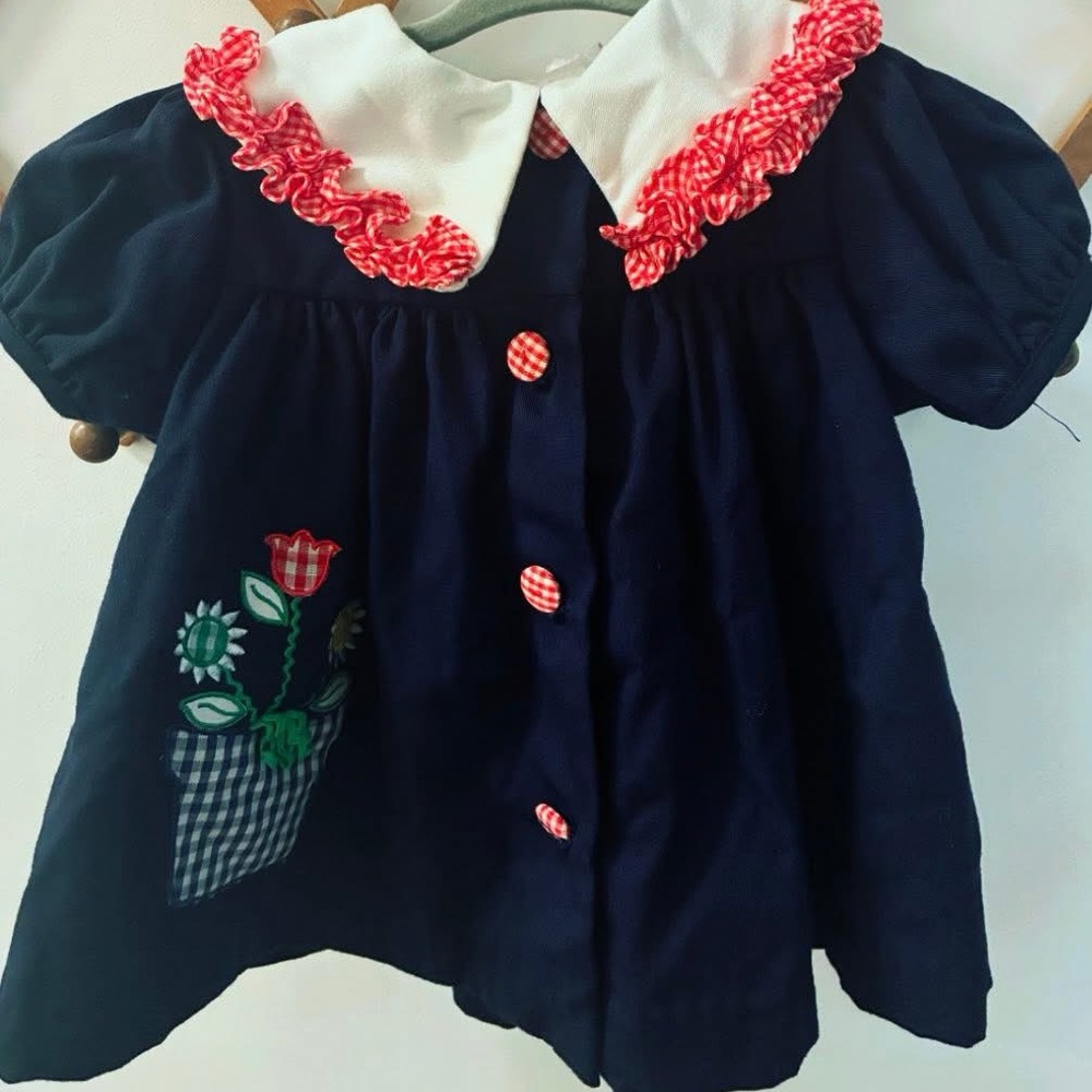 Vintage Bonnie Baby Dress 6-9 month Floral